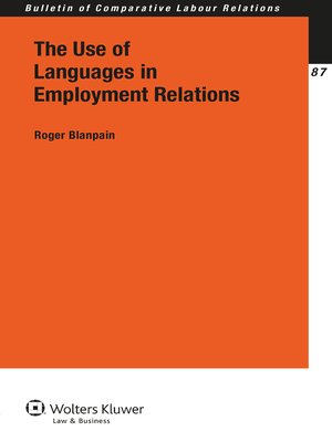 cover image of The Use of Languages in Employment Relations